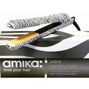 - AMIKA CERAMIC ZEBRA 1.5 FLAT IRON AMICA W TEMP CONTRO by 