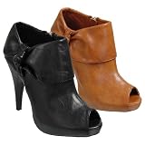 Bamboo by Journee High Heel Peep Toe Bootie