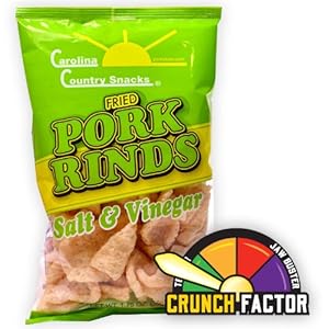 Fried Pork Rinds Salt & Vinegar 24 bags (1.75oz)