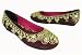 Beverly Feldman Super Brown Lime Beaded Flats