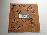 2012 MILWAUKEE BUCKS Team Signed Autographed NBA Basketball Floorboard COA