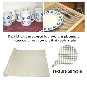 4 Pack 1200 Series Shelf Liner White by