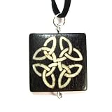 Organic Bone Carving Pendant with Celtic Knot Artwork