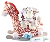 Giraffe & Safari Friends Rocking Horse New Baby Gift Set - Great Shower Gift Idea for Newborns