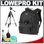 Lowepro CompuTrekker AW (Black) Backpack + Tripod + Accessory Kit for Canon Rebel XSi, XS, T1i, XTi, 40D, 50D, Nikon D40, D60, D5000, D90, D300, D700, Olympus Evolt E-30, E-450, E-520, E-620, and Sony Alpha A200, A300, A350, A700 Digital SLR Cameras