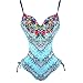 Roybens 50s Women Retro Floral One Piece Swimsuit Pin Up Monokinis Swimwear