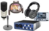 Presonus Audiobox USB DAW Recording Bundle with Sennheiser MK4 Large Diaphragm Condenser Microphone, Studio One Artist Recording Software, Sennheiser HD280 Pro Studio Headphones, Adjustable Desk Stand & 10ft Premium XLR Cable