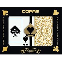 Copag Bridge 1546 Jumbo Index Plastic Playing Cards (Black/Gold)