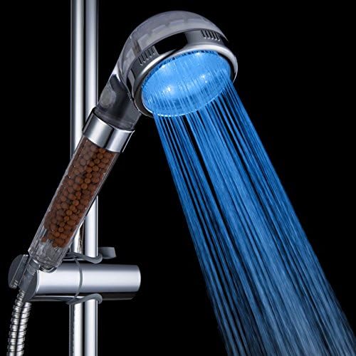 Mikgadn Blue Magic Negative Ions Anion LED Shower Head Bathroom Showerheads