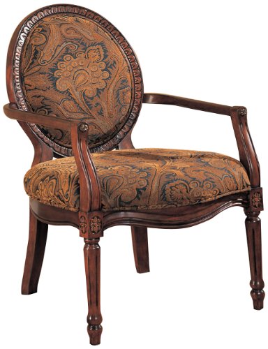 William's Home Furnishing Occasional Abstract Pattern Wood Chair