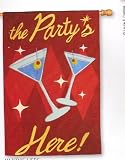 Party s Here Garden Flag