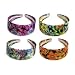 Trendy and Fashionable Assorted Flower power Head Band Bestseller pack includes all 4 colors on sale.