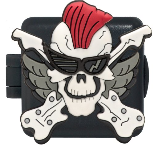 GeoPalz Kids Skull and Guitars Digital Tri-Axis Motivational Pedometer for Walking, Running and Earning Prizes