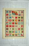 ANTIQUE PRINT c1790-c1900 FLAGS NATIONS BRITAIN WORLD a-nation