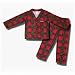 Calvin Klein Red and Green Plaid Coat Style Pajamas for Children