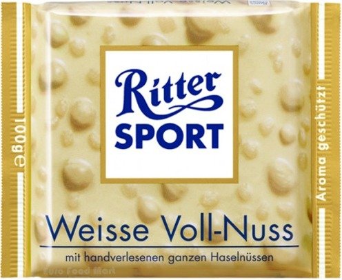 Ritter Sport White Whole Hazelnuts Chocolate 100 g
