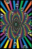 Op Eyes (Trippy Spirals) Flocked Blacklight Poster Print - 24