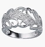 Avon Sterling Silver Genuine Diamond-Accent Ring in Gift Box Size 5