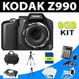 Buy Kodak Easyshare Max Z990 12mp Digital Camera (Black) + 8gb Complete Accessory Kit by Zm