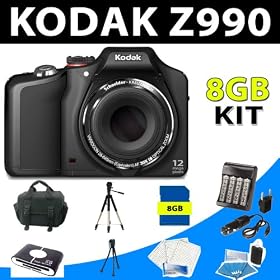Buy Kodak Easyshare Max Z990 12mp Digital Camera (Black) + 8gb Complete Accessory Kit by Zm now!