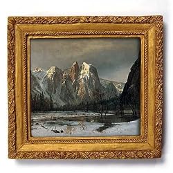 Cathedral Rocks - Gold Frame Magnet with pop-out easel (2-3/4" x 2-1/2")