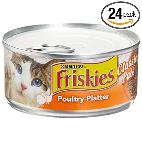 Friskies Cat Food Classic Pate, Poultry Platter, 5.5-Ounce Cans (Pack of 24)