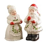 Holiday Santa & Mrs Claus Salt & Pepper Set