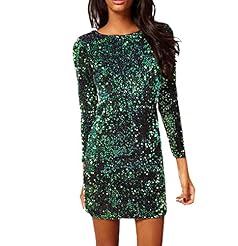 Sexy Sequined Cotton/Polyester Spring Summer 2015 Long Sleeves Sheath Evening Dress/Wedding Dress 