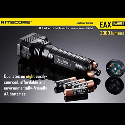 Nitecore EAX Hammer 2xCREE XM-L2 T6 2000LM LED Searchlight 8xAA