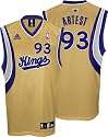 Ron Artest Sacramento Kings Old Gold Replica Adidas NBA Jersey