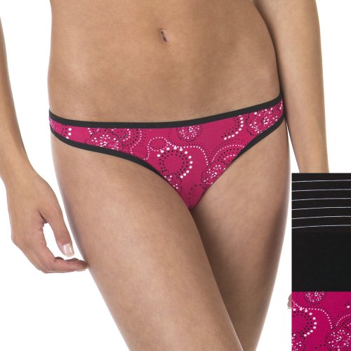 51aAV%2BsPJSL Xhilaration   Thong Underwear 3 pk.   Pink/White/Ebony