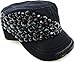 Ladies Beaded Olive & Pique Military Style Cap