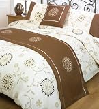 Titania Bed in a Bag Brown King Size Duvet Cover Complete Set