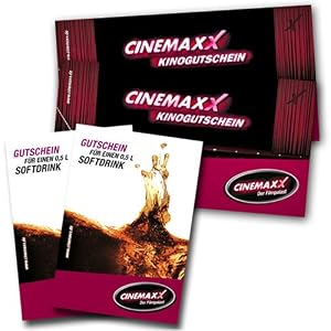 CinemaxX-Paket: Variante 4 (2 Kinogutscheine, 2 Getr�nkegutscheine)