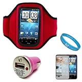 Red Durable Neoprene Protective Sports Active Exercise Workout Armband with ....