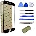 iPhone 6 / 6s Screen Replacement Repair Kit including Replacement Glass / Tools / Adhesive Sticker Tape / Tweezers / Microfiber Cleaning Cloth / Lens (Black)