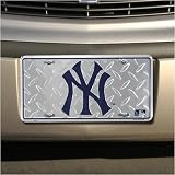 New York Yankees Diamond Metal License Plate