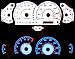 01-03 Hyundai Elantra w/ Tach WHITE REVERSE GLOW GAUGES