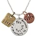 Nothing is Impossible if You Believe TriColor Stamped Faith Affirmation Charm Necklace
