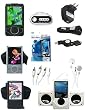 15-piece Accessory Bundle for Microsoft Zune 120GB/80GB: Black Leather Case + FM Transmitter + Foldable Amplified Speakers + Black Silicone Skin Case