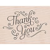Hero Arts Thank You with Flourishes Woodblock Stamp