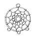 Dreamcatcher Charms, 28 pc Silver Tone Pendants 34mm x 28mm