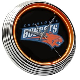 Charlotte Bobcats Neon Clock