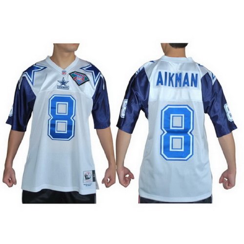 (e) NEW Dallas Cowboys 1994 Home Jersey - Troy Aikman (White, Size: 56)