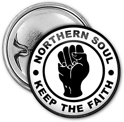 Northern Soul Keep The Faith 1" Lapel Pin Button Badge 5-pk