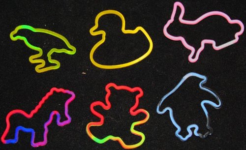 12/Pk Top Trenz Animal Favorites TIE DYE Rubber Bands