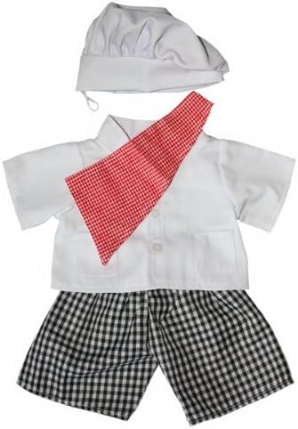 Chef outfit Teddy Bear Clothes Fit 14" - 18" Build-A-Bear, Vermont Teddy Bears, and Make Your Own Stuffed Animals