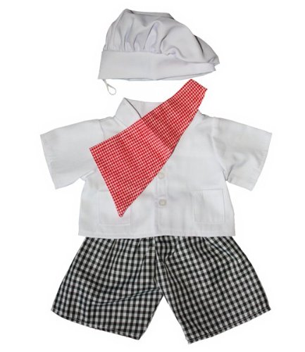 Chef outfit Teddy Bear Clothes Fit 14" - 18" Build-A-Bear, Vermont Teddy Bears, and Make Your Own Stuffed Animals