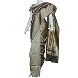Pure Silk Henna Green Sarees with Complementary Made to Measure Blouse & Under Skirts