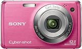 Sony W-Serie DSC-W220P Digitalkamera (12 Megapixel, 4-fach opt. Zoom, 6,9 cm (2,7 Zoll) Display, Bildstabilisator) Pink